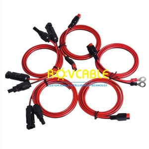 Battery  Extension Cable with Power Connector,Solar PV MC,M8 Ring terminal,Crocodile clips 30A 600V Power Battery Extended wire
